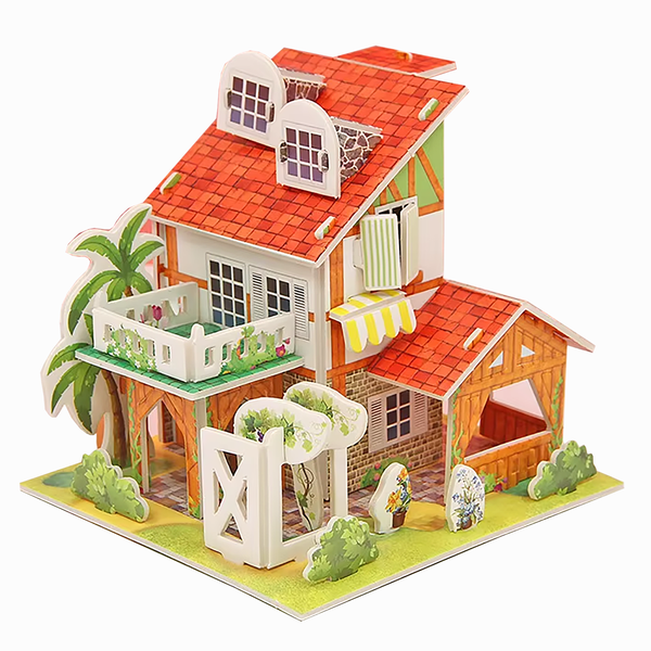 Book Nook 3D Puzzle - Small House Garden Miniature Decor | DIY Kit, Crafts