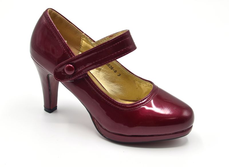 TTP Ladies Glossy Platform High Heels with Strap