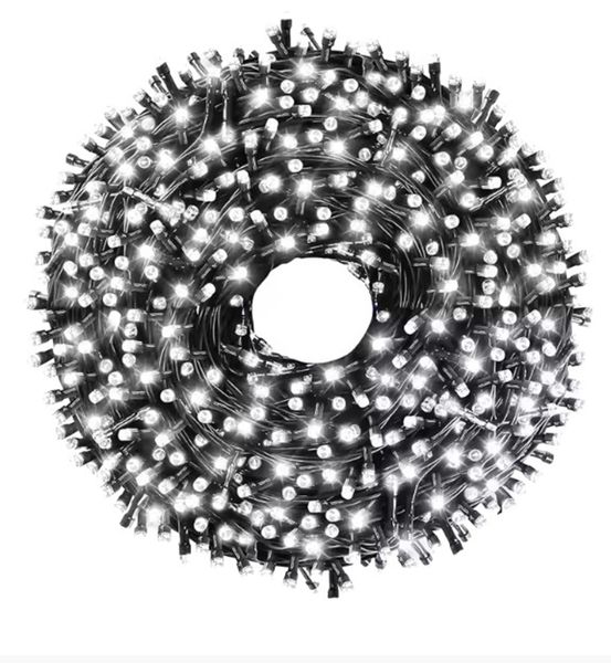 Christmas Decoration Black Wire LED Fairy String Light-100M-White