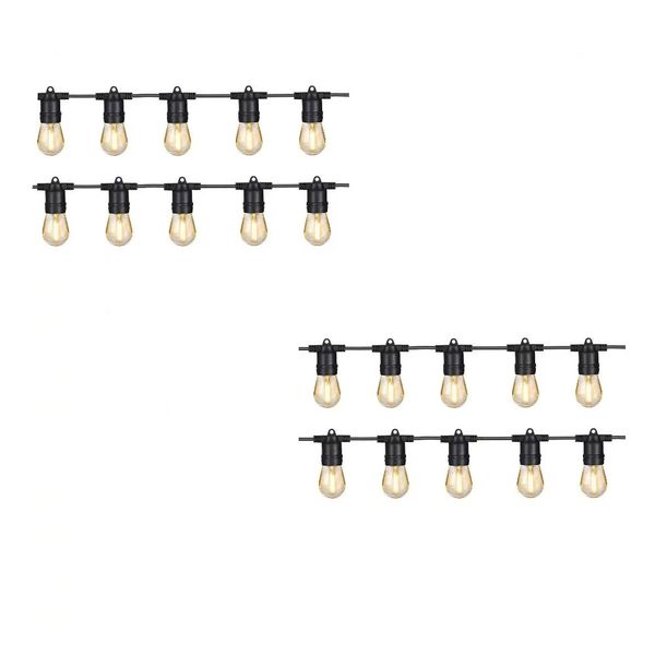 2 Pack-5 meter 10 Garden LED Light String Waterproof