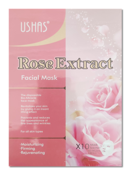 Ushas - Rose Extract Facial Mask (Pack of 10)