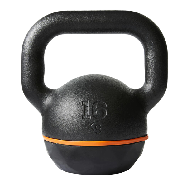 Domyos Cast Iron Kettlebell with Rubber Base - 16 kg
