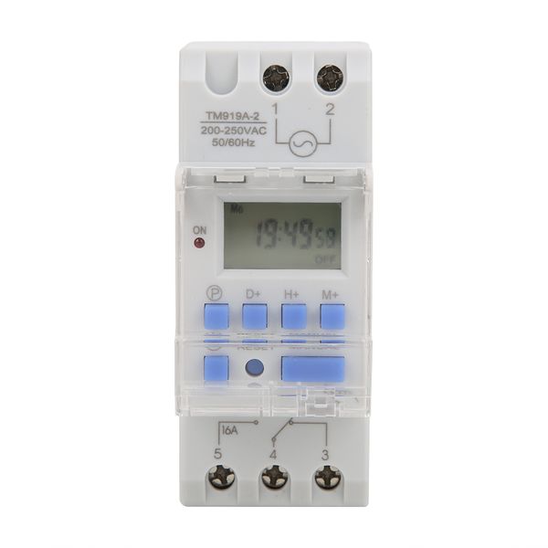 Digital Timer Switch 16A 250V 7 Days Programmable LCD Display TM919A-2