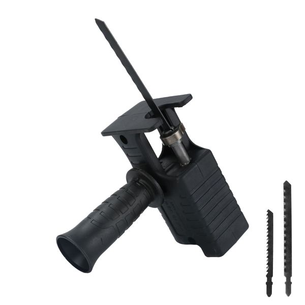 Electric Drill Modified Reciprocating Saw Adapter with 3 Saw Blades