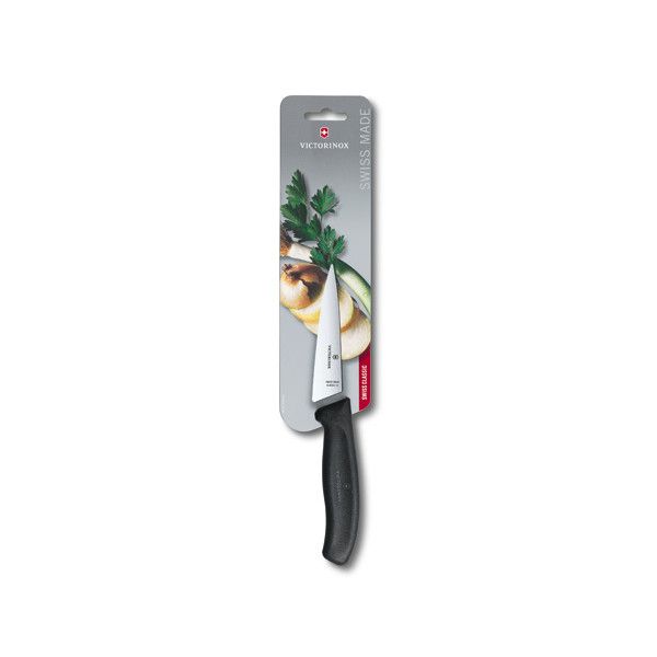 Victorinox Kitchen Knife 12cm Black Blister Pack