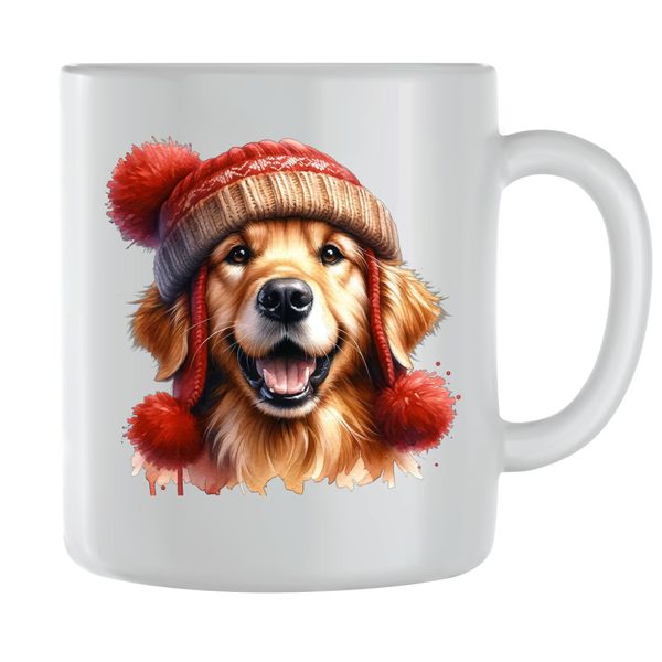 GR Winter Coffee Mugs for Men Women Trendy Golden Retriever Graphic Cups109