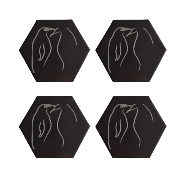 Nephibri Arts Coaster Set Of 4 - African Penguins