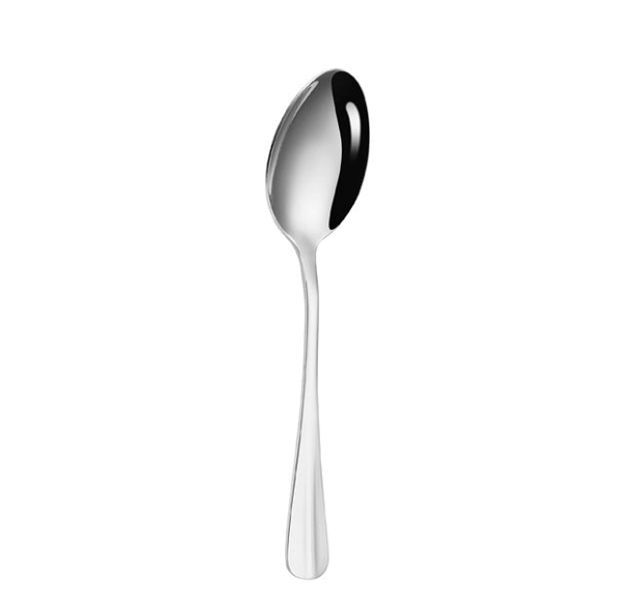Silver Nov Baguette Stainless Dessert Spoon 18/0 - Set of 12