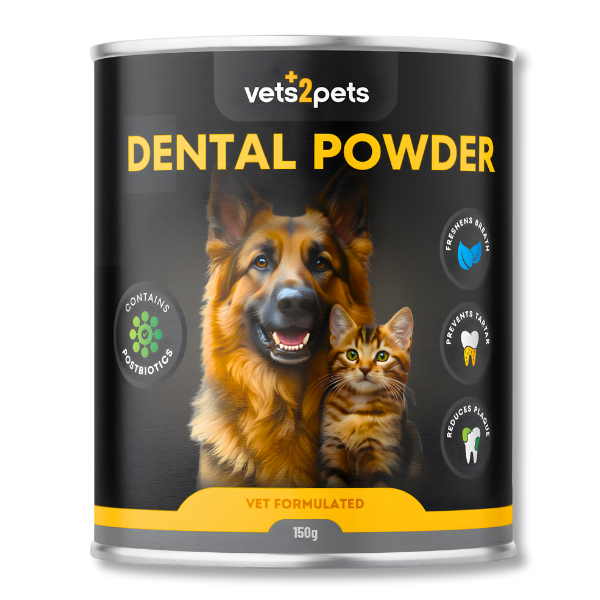 Vets2Pets Dental Powder Dogs &amp; Cats Oral Care - 150g