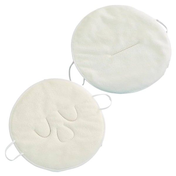 2 Piece - Hot Compress Face Towel Masks - White