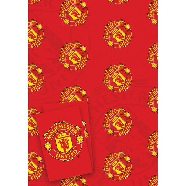 Manchester United Football Club Gift Wrap 2 Sheets &amp; Tags