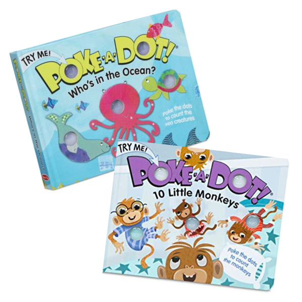 Melissa &amp; Doug Poke-A-Dot Books - Ocean &amp; Monkeys - Pack of 2