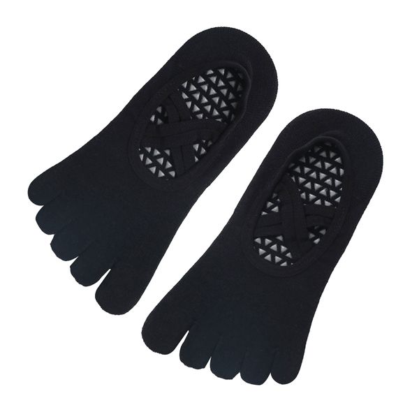 2 Pair Toe Separated Yoga Socks with NonSlip Grips&amp;Straps for Pilates,Dance