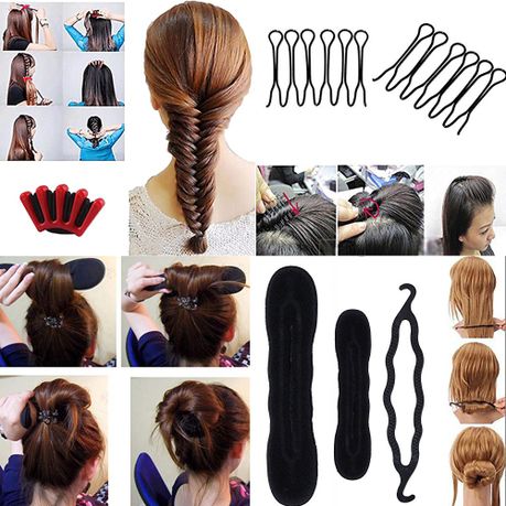 Multi-style DIY Hair Braiding Twist Styling Clip Stick Bun Maker - 58 Piece  | Buy Online in South Africa 