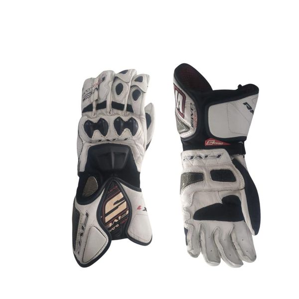 Five Gloves RFX1 White Motorcycle Gloves
