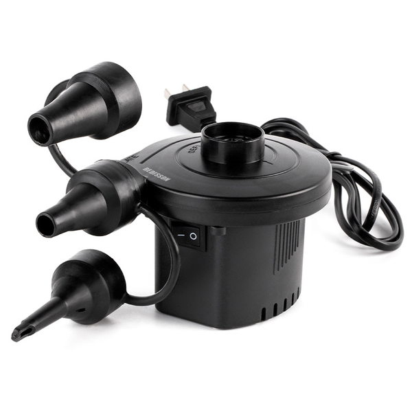 Black AC Electric Air Pump with 3 Attachable Nozzles Multi-Purpose Air Pump