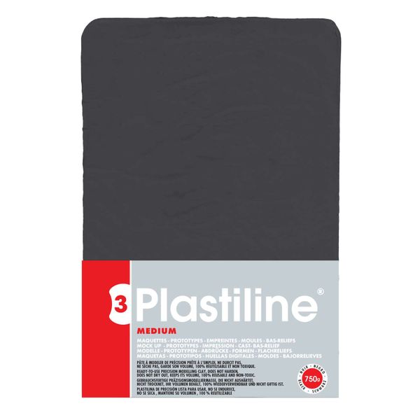 Plastiline Modelling Clay Blocks 750g, Medium