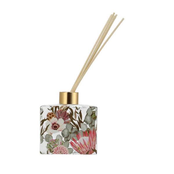 Gold Lid Glass Goose Neck Floral Diffuser