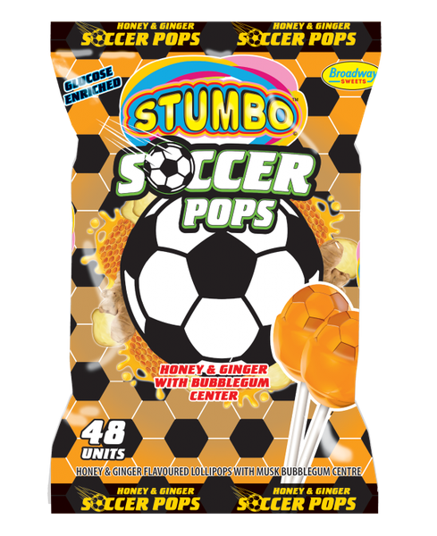 Stumbo Soccer Pops Ginger &amp; Honey - 48s
