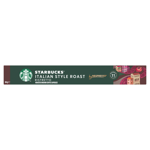 STARBUCKS Italian Style Roast by NESPRESSO Dark Roast Coffee, 56g box of 10