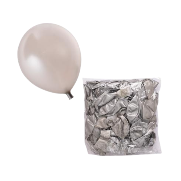 Balloons Helium Metallic Silver F-01 - 50 Pieces