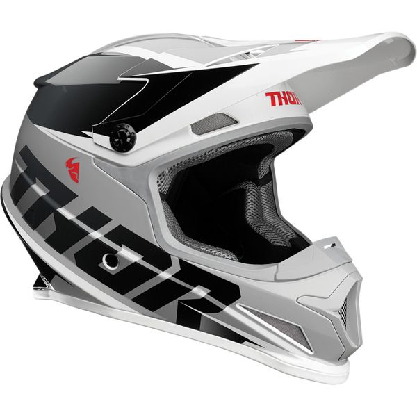 Thor Sector Fader Black/White Helmet image