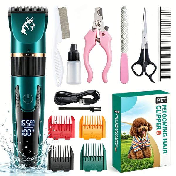 Rechargeable Cordless Dogs Cats Horse Grooming Clippers Pet Hair Clippers