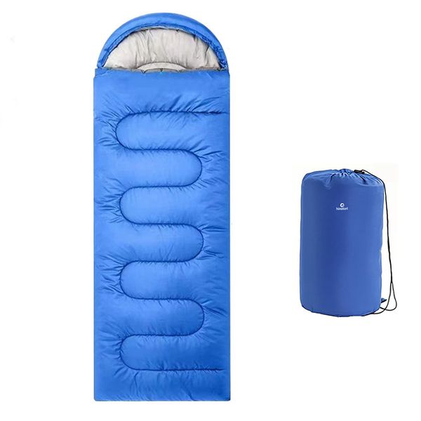 Hooded Camping Sleeping Bag in 5-15 Ultralight Winter Warm for Adults Kids