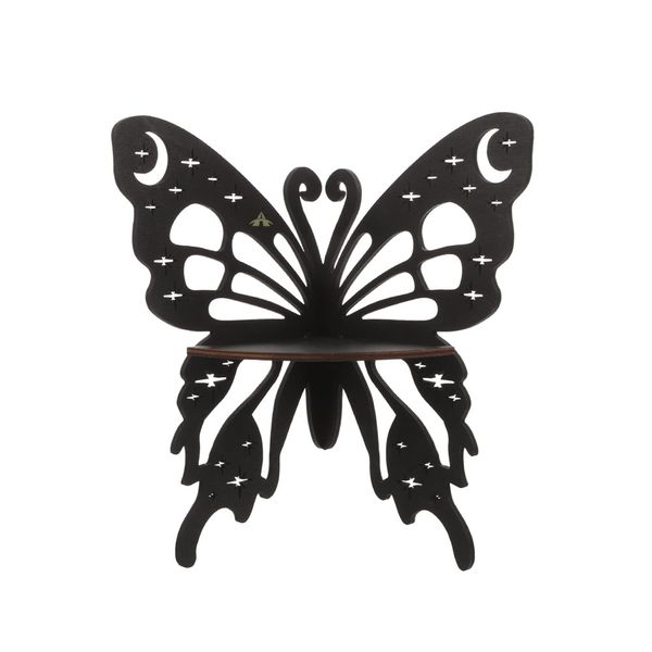 ALANES Butterfly Corner Shelf Wooden Floating Storage Rack for Wall Decor