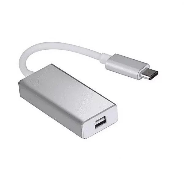 GLS-L142 Silver Type-C Male To Female Mini Displayport Adapter Cable