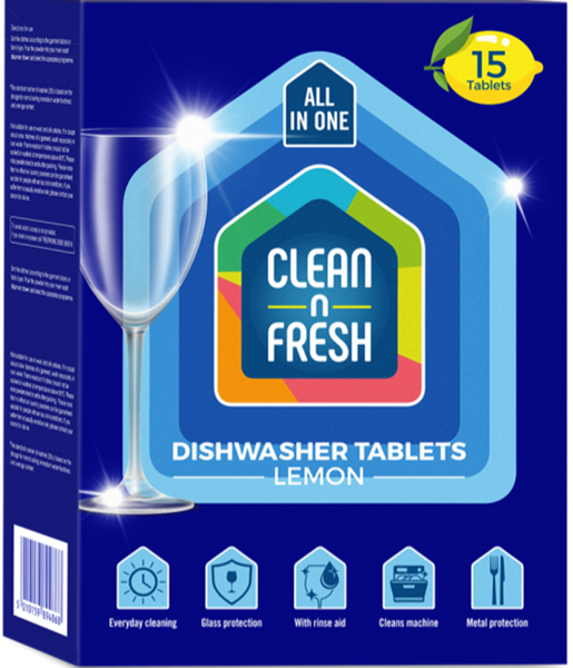 Dishwasher Tablets - 7 in 1 Actions - Lemon - 3 Pack (45 Tabs)