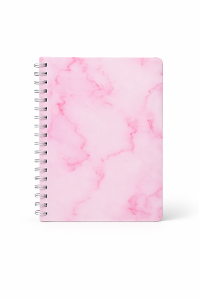 Pink Marble Spiral Notebook - Stylish A5 Journal for School, Work &amp; Notes