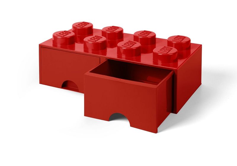 LEGO Brick Drawer 8 Knob (50cm) - Red