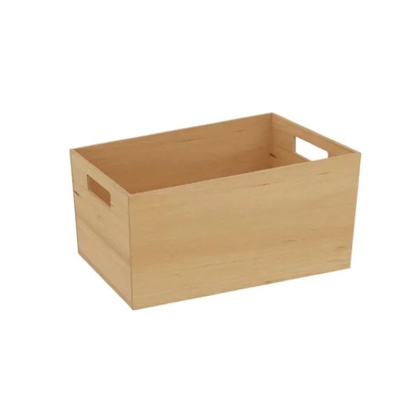 Wood Box For Splashback Rail Or Drawer Acacia 20 X 15 X 14.7Cm
