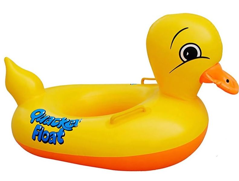 Inflatable Mini Yellow Duck Swimming Pool Float - Yellow