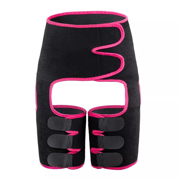 3in1 Neoprene Sweat Thigh and Waist Trimmer - Pink