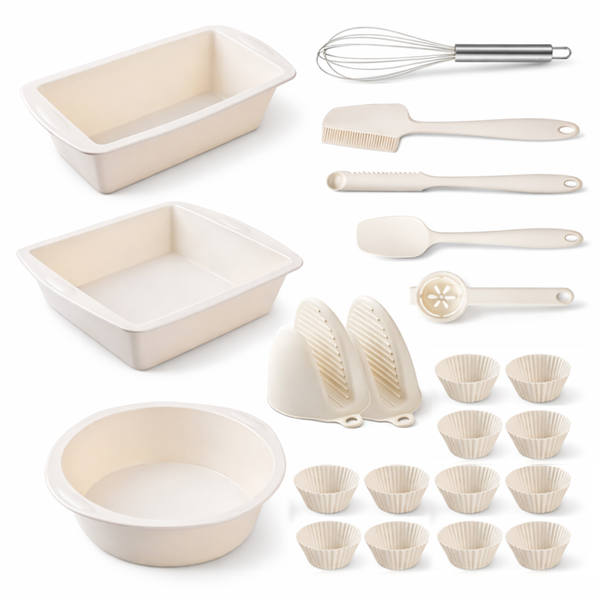 22-Piece Silicone Baking Set - Non-Stick Bakeware &amp; Utensils