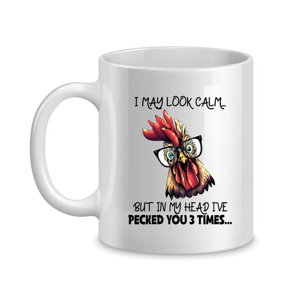 Calm Chic Coffee Mugs with Funny Jokes Graphic Animal Sayings Design Cup072