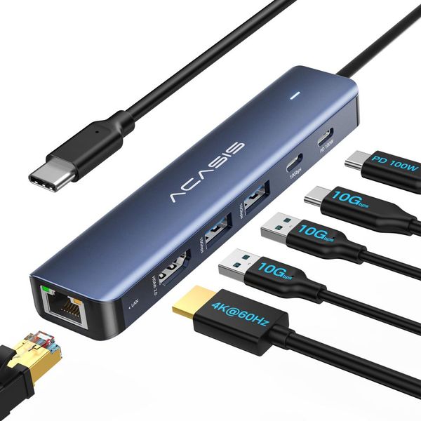 ACASIS - 6-in-1 USB C Hubs for Laptop, Docking Station HDMI Dual Monitor