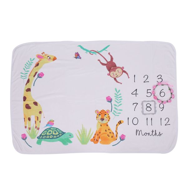 Baba Jay Baby Monthly Milestone Blanket - African Wildlife