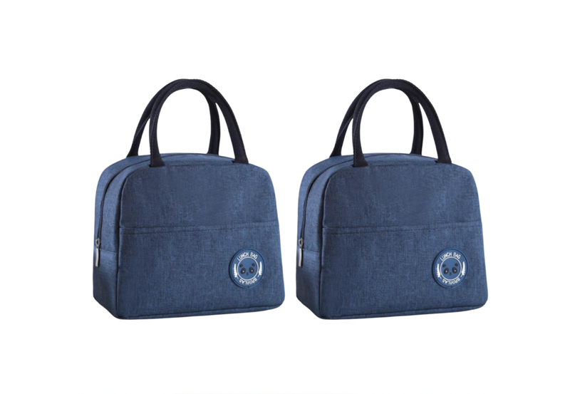 Lunch Box Insulated Bag Totes Set - Set Of 2