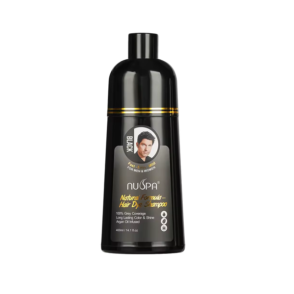 Nuspa - Natural Formula Hair Dye Shampoo-Black 400ml x 2
