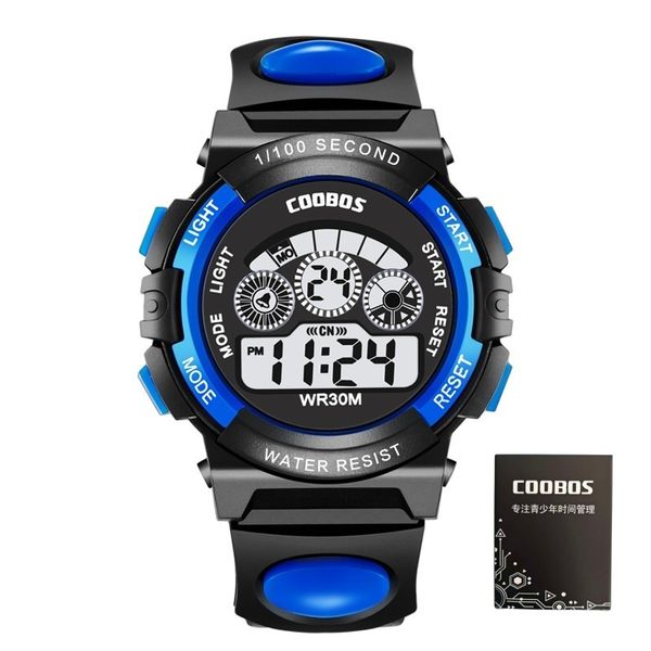 COOBOS Kids Sports Watch Multifunction Luminous Waterproof Digital Watch
