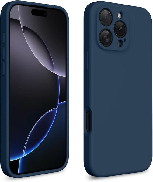 Cover For i Phone 16 Pro - Silicone Protective Cover For IP 16 Pro - Black