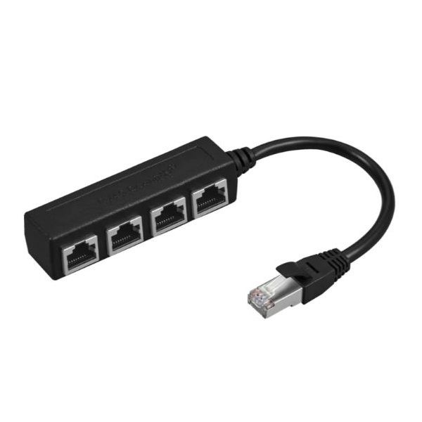 RJ45 Splitter Ethernet One Male To Four Female Extension Line