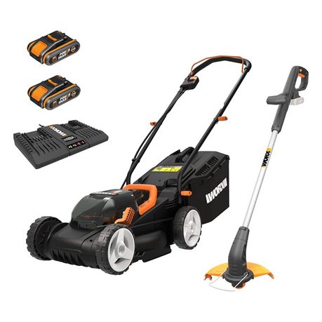 WORX Lawn Mower 34CM Weed Eater 25CM COMBO Cordless 20V KIT