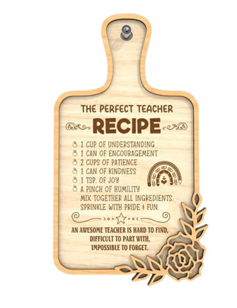 Perfect Teacher Recipe Board
