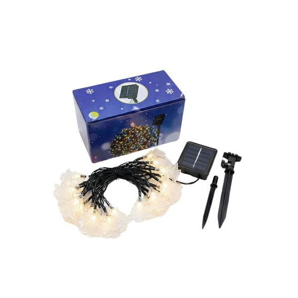 Solar Christmas Tree String Lights - 30 LED 6M - Warm White - QYD-29