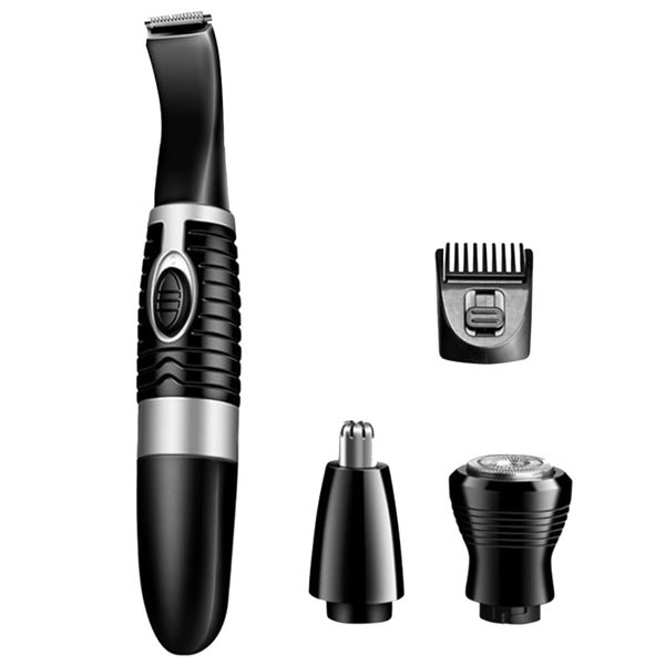 Multifunction 3 in 1 Sideburns &amp; Nose Hair Trimmer For Lady - Black