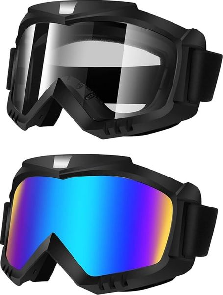 2 Pack Dustproof and Windproof Motorcross Goggles -